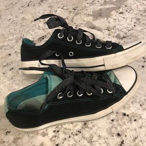 Converse all star, black and teal.